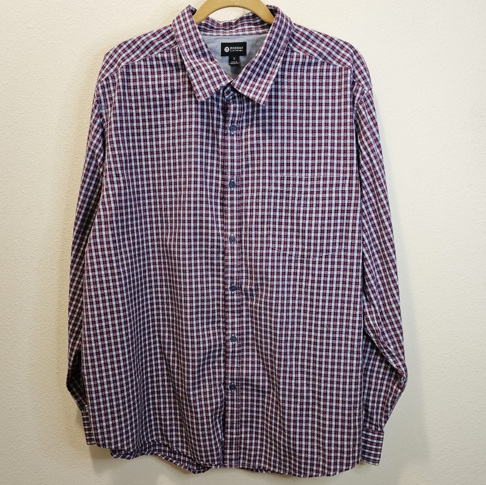 Men's Haggar Long Sleeve Dress Shirt Size 3X